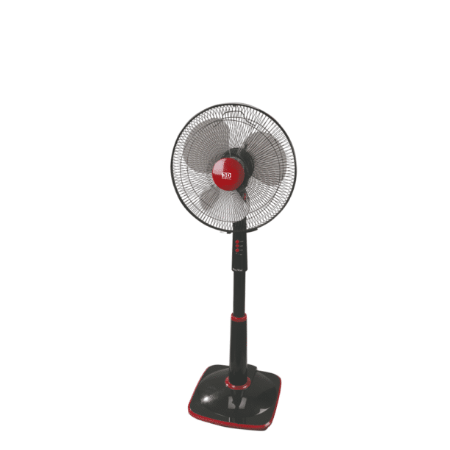 3D SILENT WIND 16″ Stand Fan Black and Red